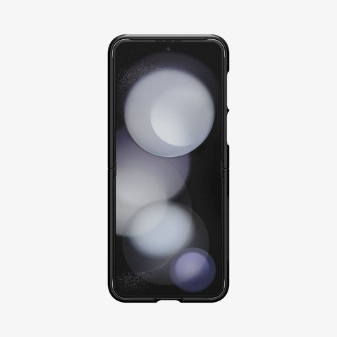 ACS06227 - Galaxy Z Flip 5 Case Tough Armor Pro in black showing the back with phone fully open